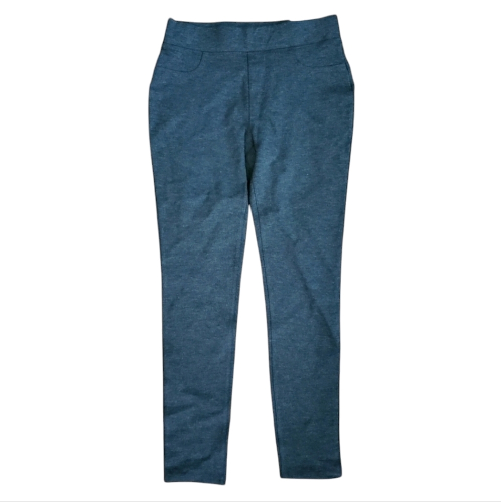 St Johns Bay Comfort Stretch Leggings Size M Heather Gray Mid Rise Skinny NWT